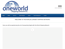 Tablet Screenshot of oneworldship.com